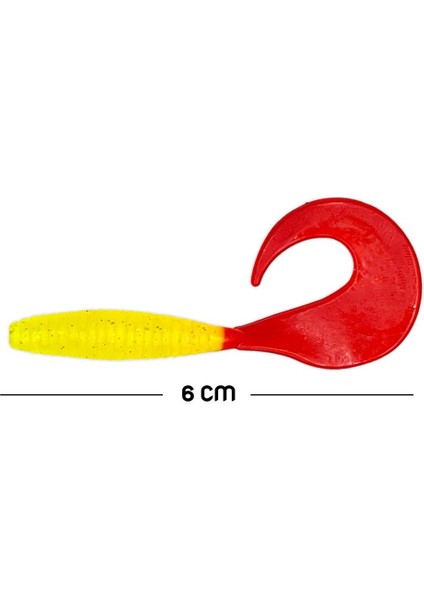 Silikon Kurt Sahte Yem - 60MM - Kırmızı/sarı - 5'li Paket - Yumy (456-18065) fiyatları