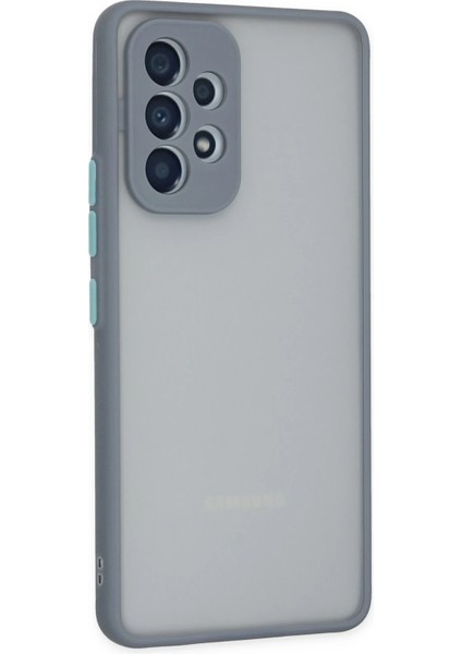 Samsung Galaxy A53 5g Kılıf Montreal Silikon Kapak - Gri Glstd
