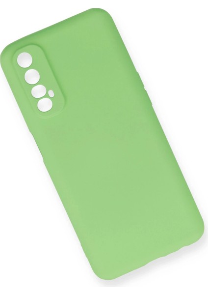 Realme 7 Kılıf First Silikon - Yeşil Glstd