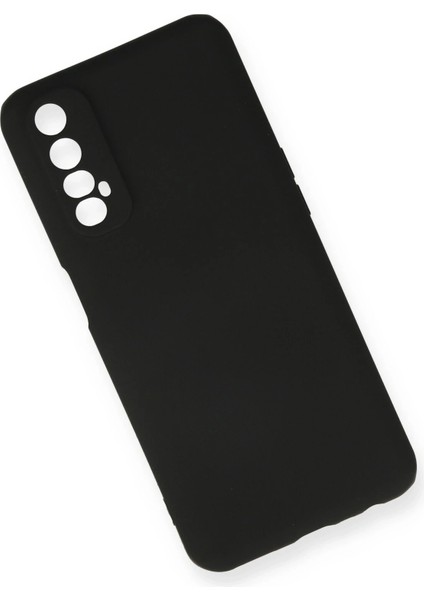 Realme 7 Kılıf First Silikon - Siyah Glstd