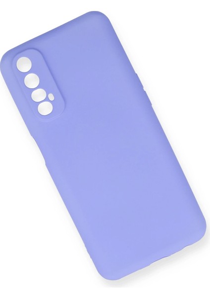 Realme 7 Kılıf First Silikon - Lila Glstd