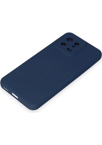 Xiaomi Mi 13 Kılıf Nano Içi Kadife Silikon - Lacivert Glstd