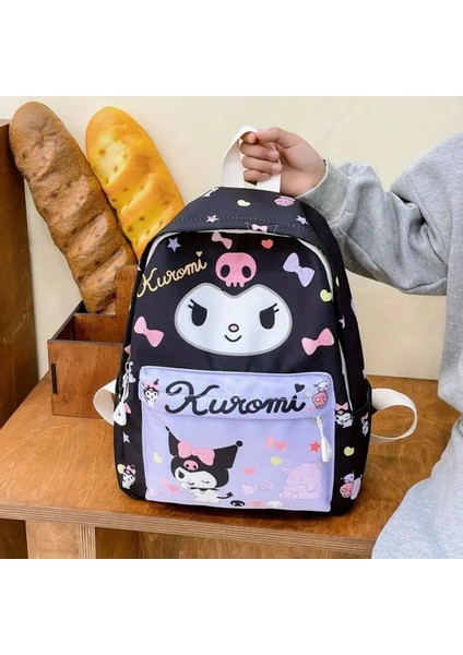Çocuk Sırt Çantası Kuromi Figürlü Küçük Boy Krm0051 (32cm*25cm*11cm) modelleri