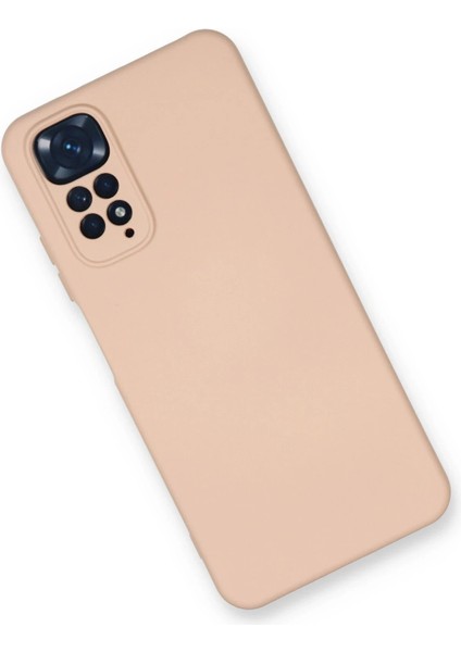 Xiaomi Redmi Note 11 Kılıf Nano Içi Kadife Silikon - Pudra Glstd