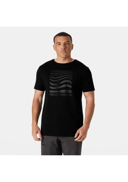 Helly Hansen Shorelıne T-Shırt 3.0 Erkek Siyah Tshirt HHA.54601-HHA.990