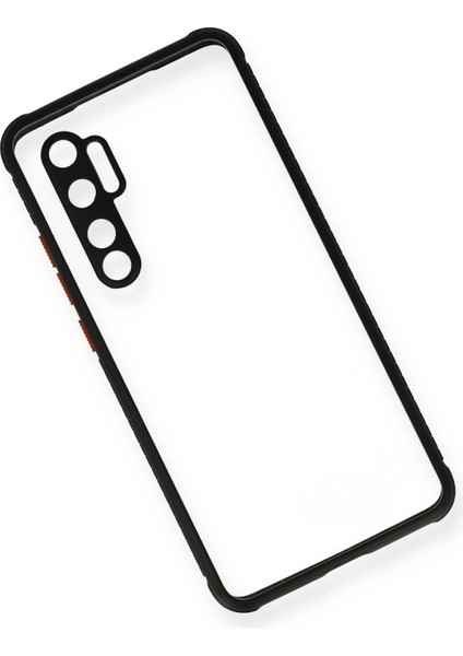 Xiaomi Mi Note 10 Lite Kılıf Miami Şeffaf Silikon - Siyah Glstd