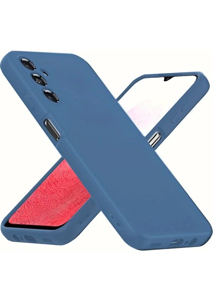 Samsung Galaxy A34 5g Kılıf First Silikon - Mavi Glstd
