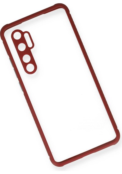 Xiaomi Mi Note 10 Lite Kılıf Miami Şeffaf Silikon - Fuşya Glstd