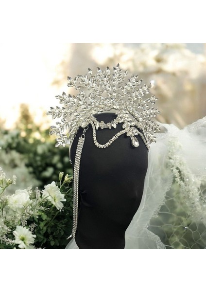 Alınlıklı Büyük Gelin Tacı,kına,nişan,söz,after,bride,party Taç modelleri