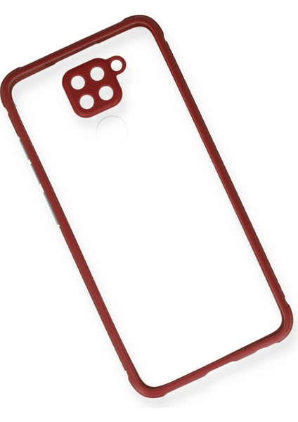 Xiaomi Redmi Note 9 Kılıf Miami Şeffaf Silikon - Fuşya Glstd