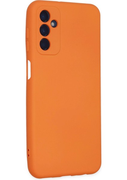 Samsung Galaxy M23 Kılıf Nano Içi Kadife Silikon - Turuncu Glstd