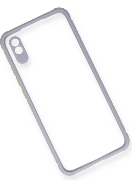 Xiaomi Redmi 9A Kılıf Miami Şeffaf Silikon - Lila Glstd