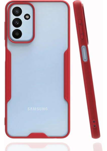Samsung Galaxy M23 Kılıf Platin Silikon - Kırmızı Glstd