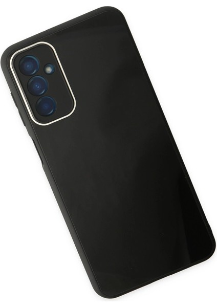Samsung Galaxy M23 Kılıf Glass Kapak - Siyah Glstd