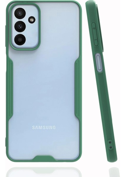 Samsung Galaxy M23 Kılıf Platin Silikon - Yeşil Glstd