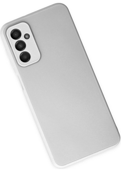 Samsung Galaxy M23 Kılıf Glass Kapak - Beyaz Glstd