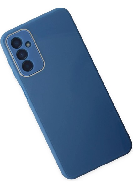 Samsung Galaxy M23 Kılıf Glass Kapak - Mavi Glstd