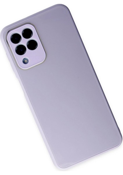 Samsung Galaxy M33 Kılıf Glass Kapak - Lila Glstd