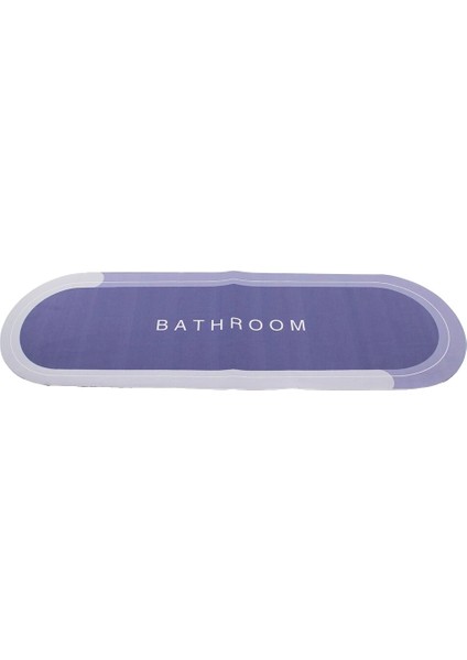 Oval Düz Renkli Su Emici - Sihirli Banyo Paspası Elastik 116 x 37.5cm (4172)