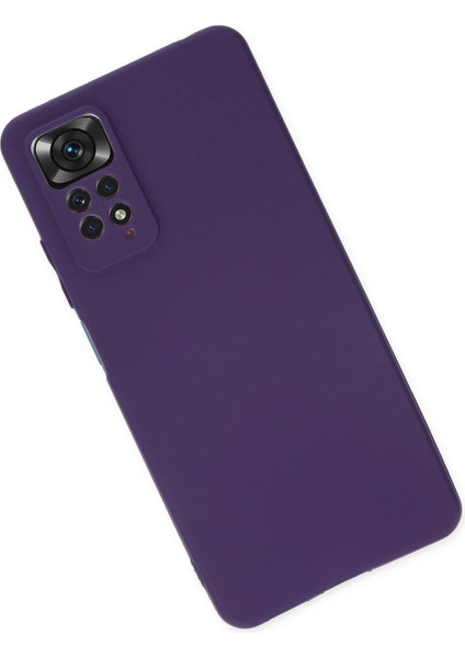 Xiaomi Redmi Note 11 Pro Kılıf First Silikon - Mürdüm Glstd