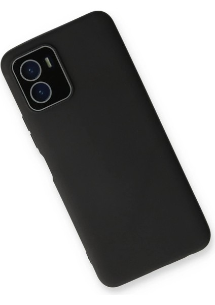 Vivo Y15S Kılıf Lansman Glass Kapak - Siyah Glstd