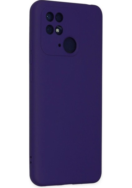Xiaomi Redmi 10C Kılıf Nano Içi Kadife Silikon - Mor Glstd