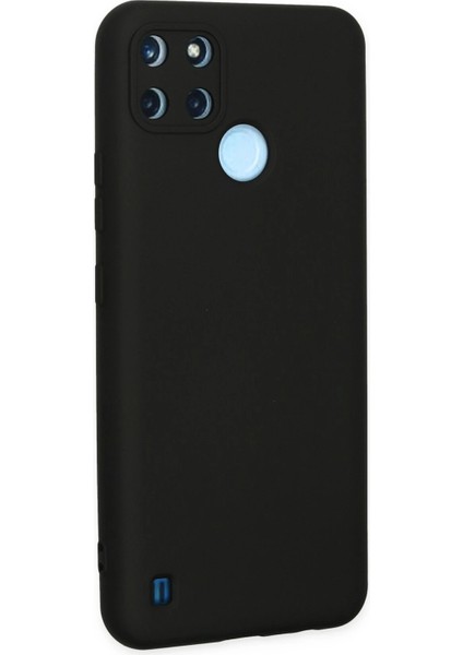 Realme C25Y Kılıf Nano Içi Kadife Silikon - Siyah Glstd