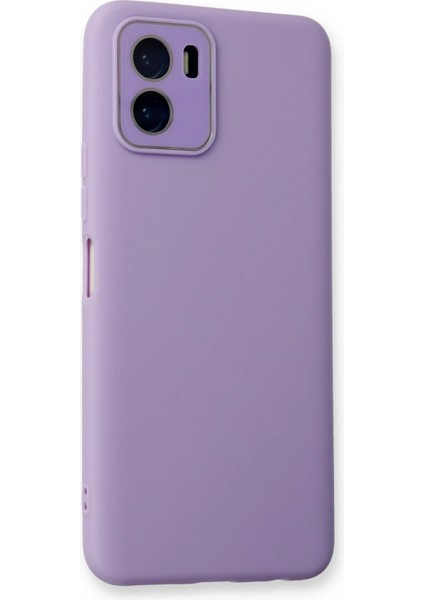 Vivo Y15S Kılıf Lansman Glass Kapak - Lila Glstd