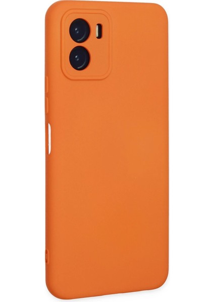Vivo Y15S Kılıf Nano Içi Kadife Silikon - Turuncu Glstd