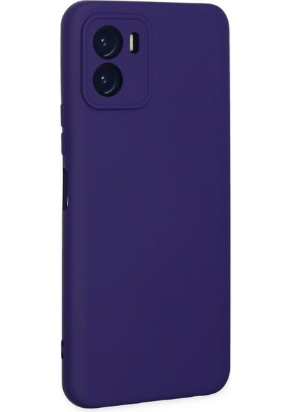 Vivo Y15S Kılıf Nano Içi Kadife Silikon - Mor Glstd