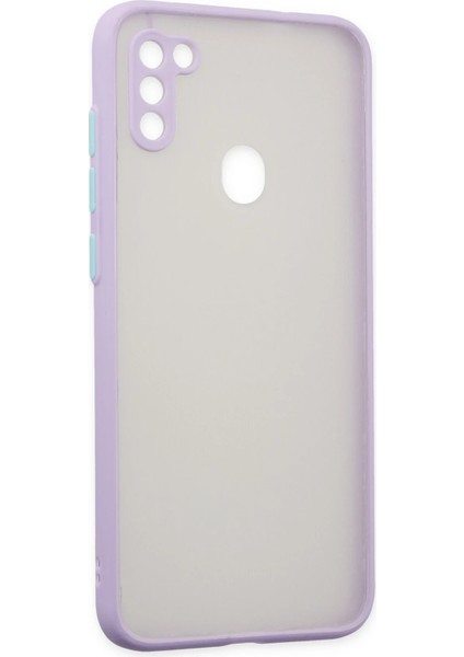 Samsung Galaxy A11 Kılıf Montreal Silikon Kapak - Mor Glstd