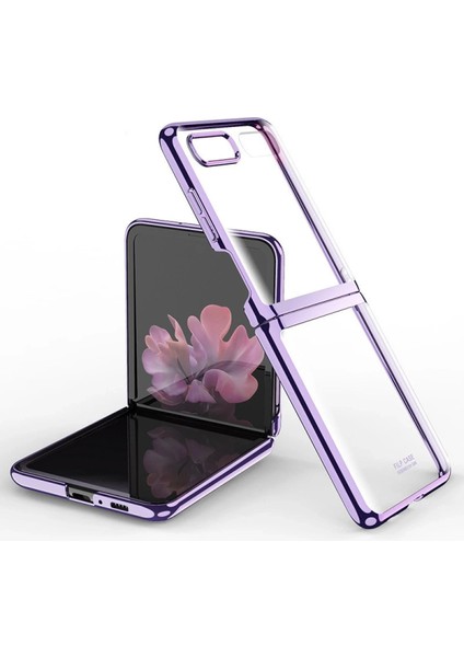 Samsung Galaxy Z Flip 4 Kılıf Fold Element Kapak - Mor Glstd