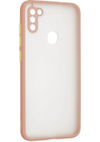 Samsung Galaxy A11 Kılıf Montreal Silikon Kapak - Pembe Glstd