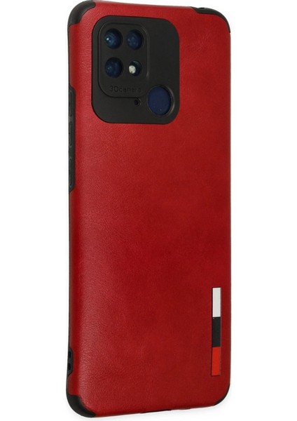 Xiaomi Redmi 10C Kılıf Loop Deri Silikon - Kırmızı Glstd