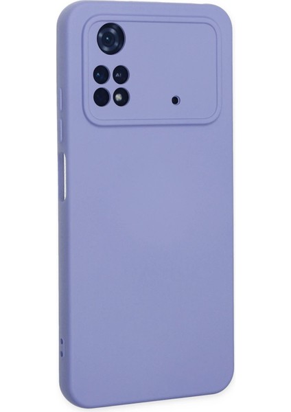 Xiaomi Poco M4 Pro 4g Kılıf Nano Içi Kadife Silikon - Lila Glstd