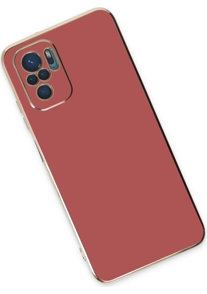 Xiaomi Redmi Note 10 Kılıf Volet Silikon - Kırmızı Glstd