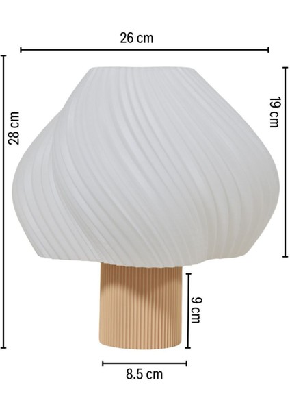Dekoratif Creamaura Modern Bej Abajur Bej 1 E27 Plastik Modern fırsatları
