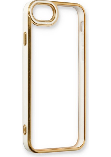 Apple iPhone 6 Kılıf Liva Lens Silikon - Beyaz Glstd