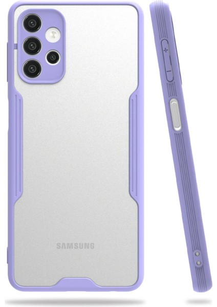 Samsung Galaxy A72 Kılıf Platin Silikon - Lila Glstd
