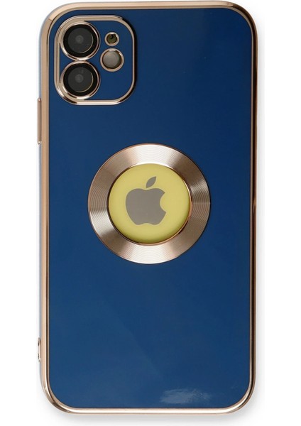 Apple iPhone 12 Kılıf Store Silikon - Mavi Glstd