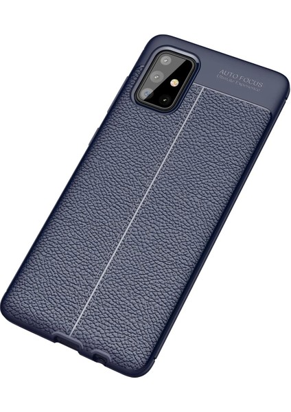 Samsung Galaxy A71 Kılıf Auto Focus Kapak - Lacivert Glstd