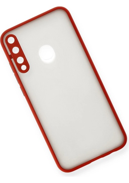 Huawei P40 Lite E Kılıf Montreal Silikon Kapak - Kırmızı Glstd