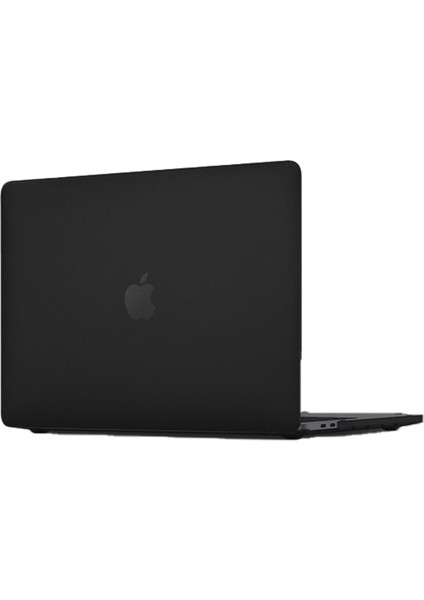 Macbook Pro 14.2 2021 Macbook Buzlu Kapak - Siyah Glstd