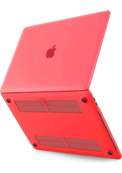 Macbook Pro 13 2020 Macbook Buzlu Kapak - Kırmızı Glstd
