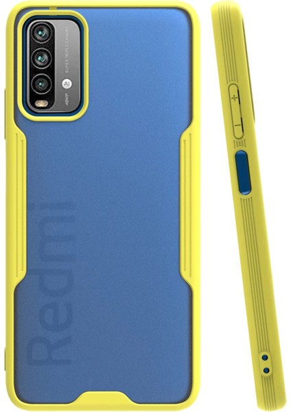 Xiaomi Redmi 9t Kılıf Platin Silikon - Sarı Glstd