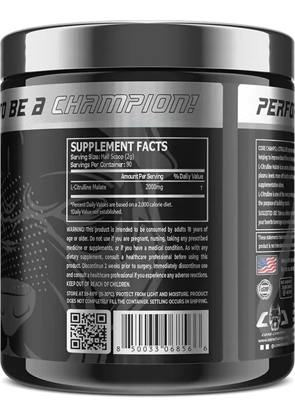 L-Citrulline 2000 mg 90 Servis (Abd Menşei) Fda Onaylı