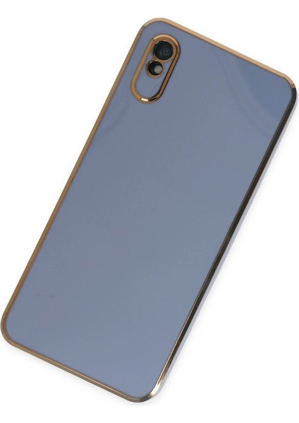 Xiaomi Redmi 9A Kılıf Volet Silikon - Mavi Glstd