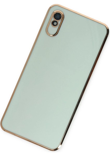 Xiaomi Redmi 9A Kılıf Volet Silikon - Açık Yeşil Glstd