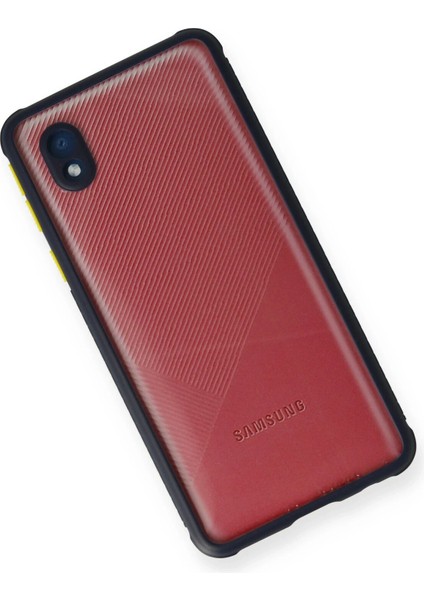 Samsung Galaxy A01 Core Kılıf Miami Şeffaf Silikon - Lacivert Glstd