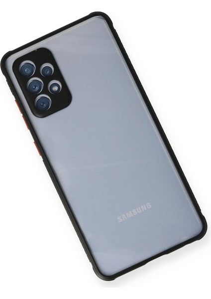 Samsung Galaxy A72 Kılıf Miami Şeffaf Silikon - Siyah Glstd